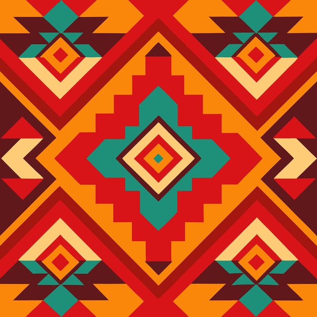 un fondo colorido con un diseño en amarillo naranja y azul