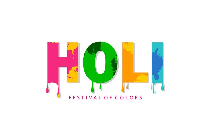 Vector fondo colorido del diseño de las letras del holi de la acuarela