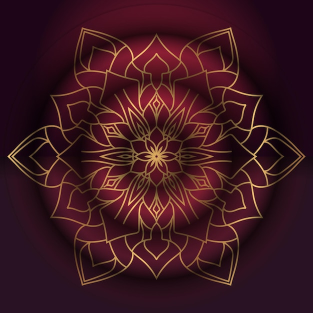 Vector fondo colorido del diseño de mandala ornamental islámico de lujo