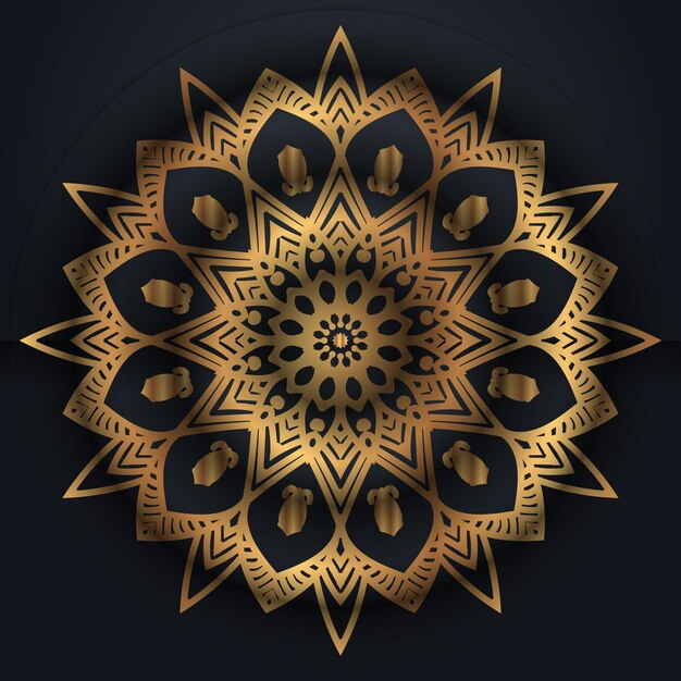 Fondo colorido de diseño de mandala ornamental islámico de lujo