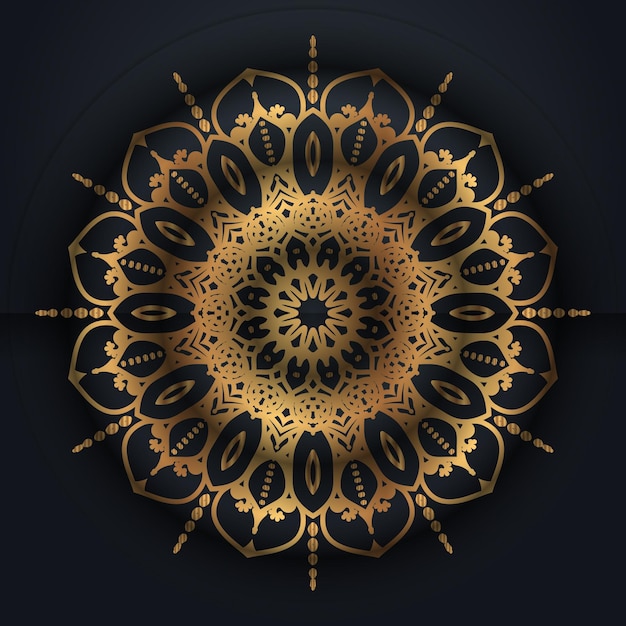 Fondo colorido de diseño de mandala ornamental islámico de lujo