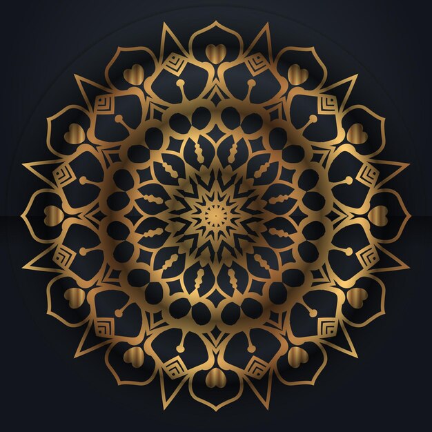 Fondo colorido de diseño de mandala ornamental islámico de lujo