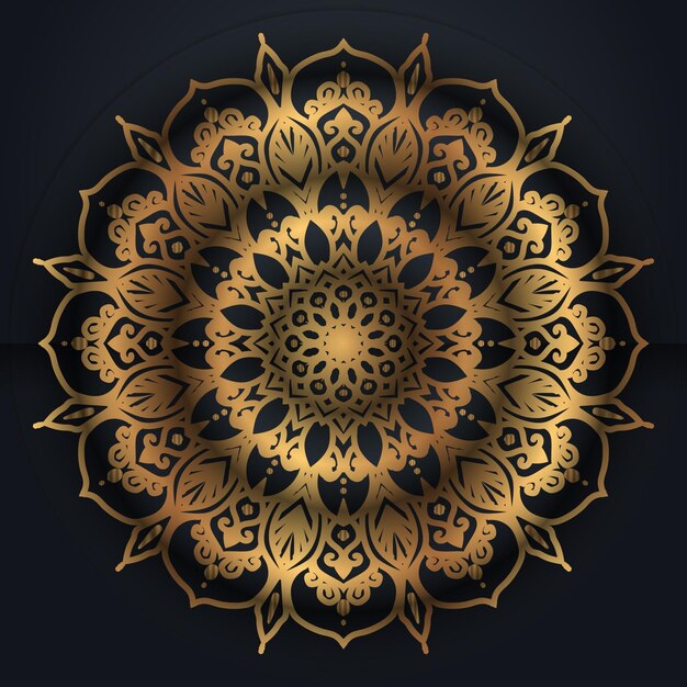 Fondo colorido de diseño de mandala ornamental islámico de lujo