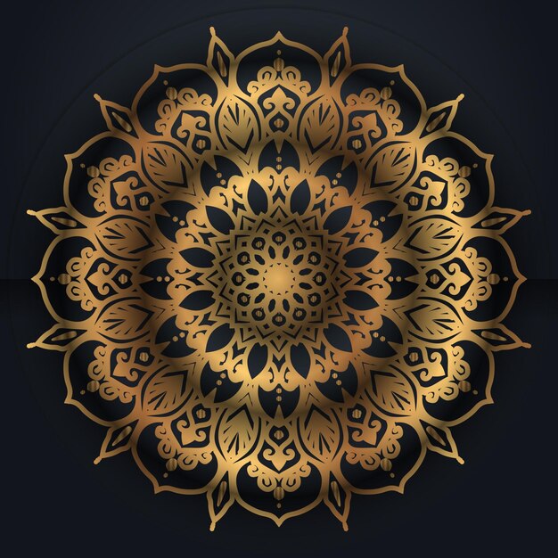 Fondo colorido del diseño de mandala ornamental islámico de lujo