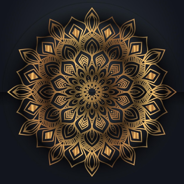 Fondo colorido de diseño de mandala ornamental islámico de lujo