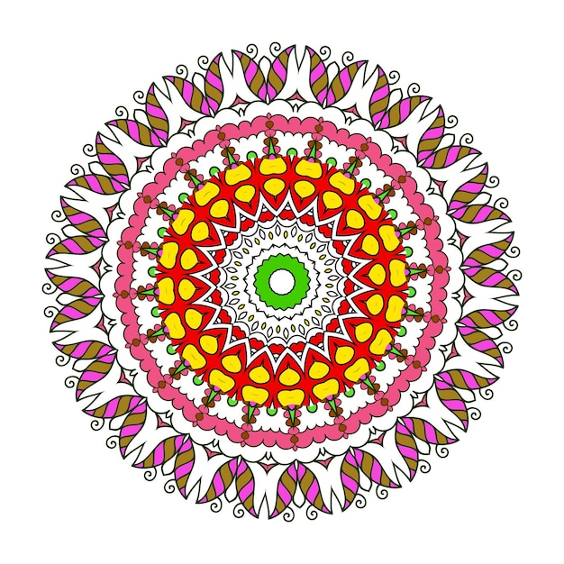 Fondo colorido del diseño de la mandala. Patrones de Terapia Antiestrés