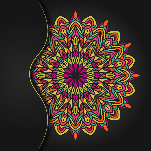 Fondo colorido de diseño de mandala