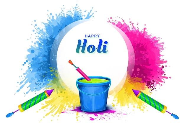 Fondo colorido feliz holi para el Festival de los colores