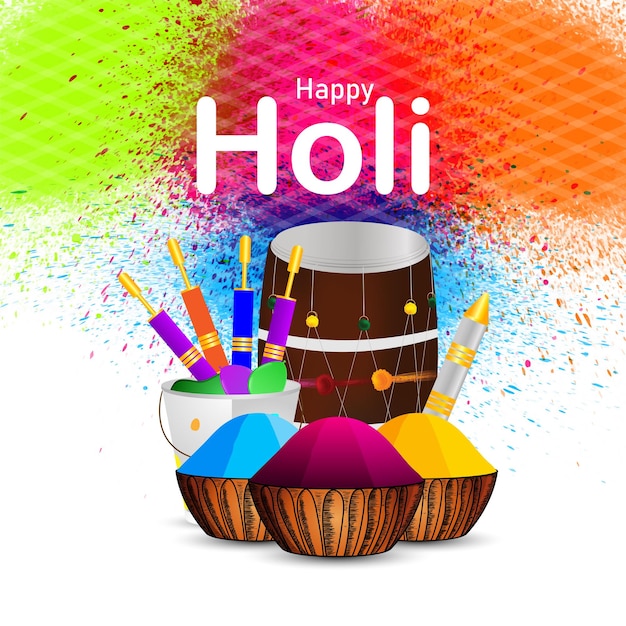 Fondo colorido del festival indio happy holi