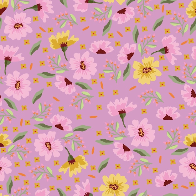 un fondo colorido con flores y las letras de primavera