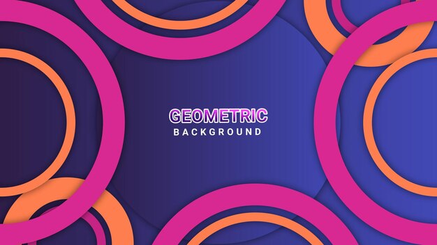 Un fondo colorido con un fondo azul y morado y las palabras geométricas.