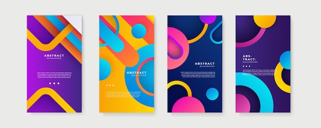 Fondo colorido con formas geométricas abstractas para el diseño de anuncios de carteles