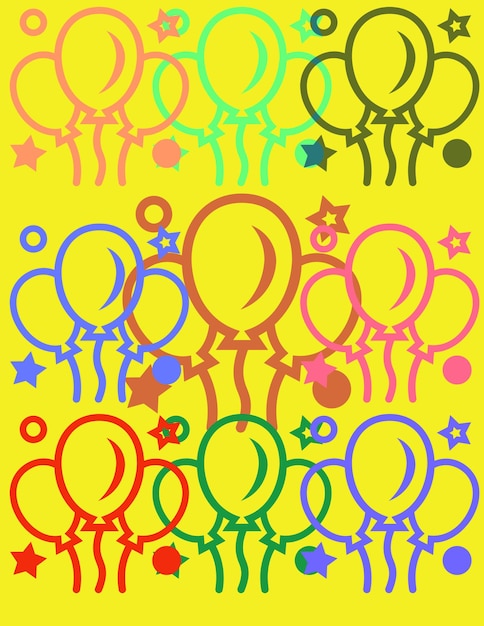 Fondo colorido con globos