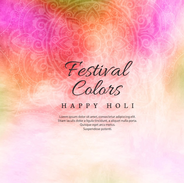 Fondo colorido Happy Holi con fondo de festival