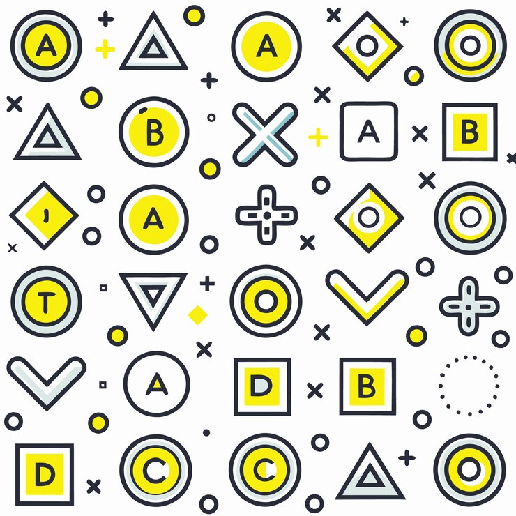 Vector fondo colorido de letras y números