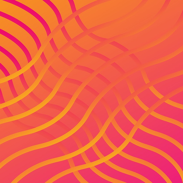 Vector un fondo colorido con líneas en rosa y naranja.