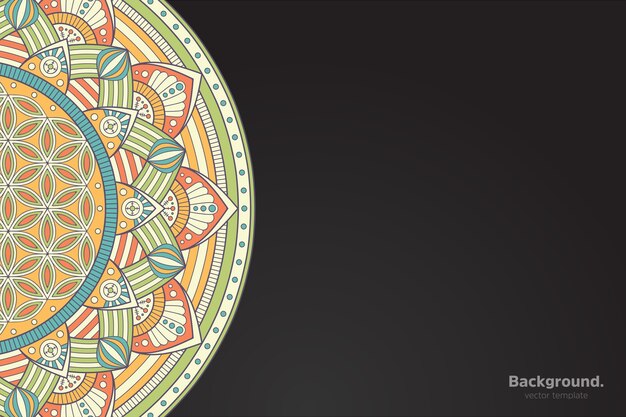 Fondo colorido mandala oriental