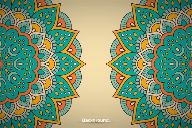 Vector fondo colorido de mandala