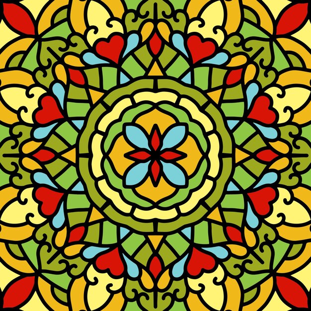 Fondo colorido de mandala