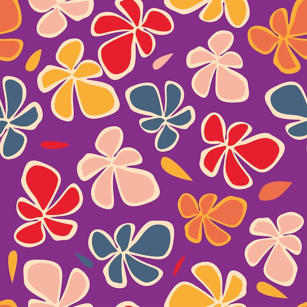 un fondo colorido con mariposas y flores