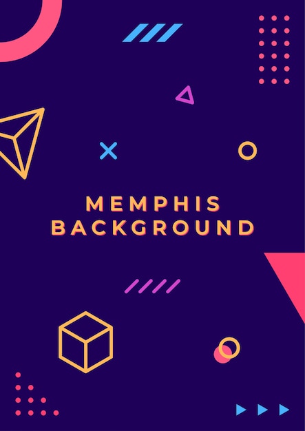 Fondo colorido de memphis