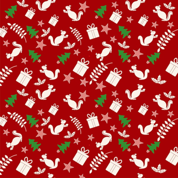 Fondo colorido del modelo inconsútil del tema de la Navidad.