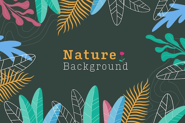 Fondo Colorido Naturaleza Gráfica Ilustración Vectorial