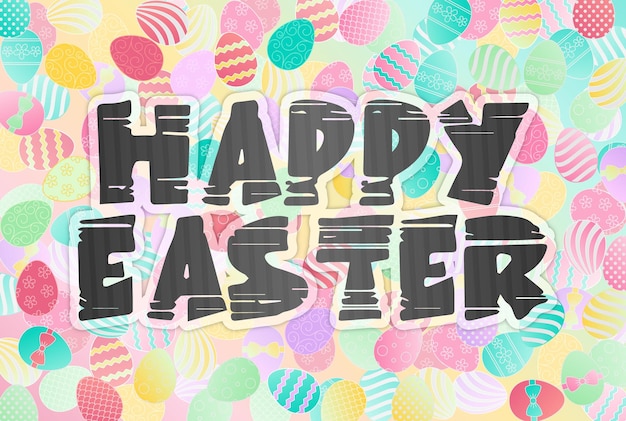 Un fondo colorido con las palabras felices pascuas.