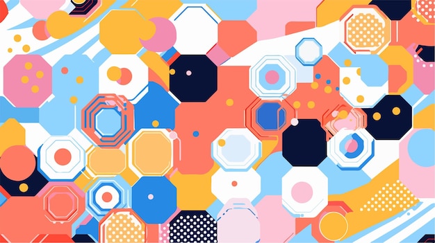 un fondo colorido con un patrón de azulejos de diferentes colores