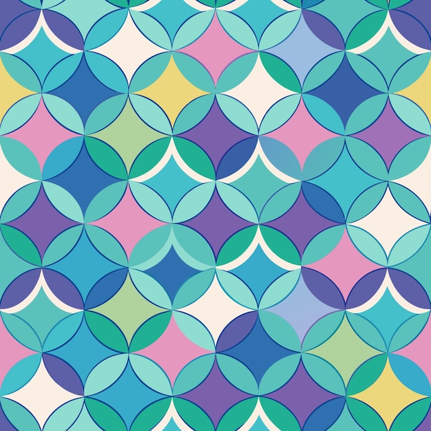 un fondo colorido con un patrón de círculos y las palabras " azul " en él