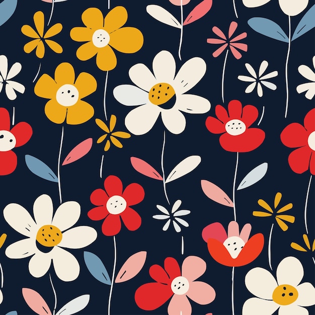 un fondo colorido con un patrón floral papel de pared flor