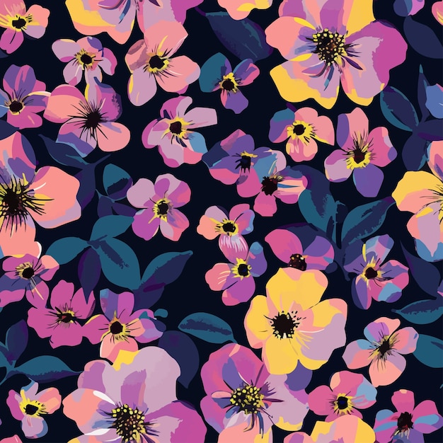 un fondo colorido con un patrón floral papel de pared flor