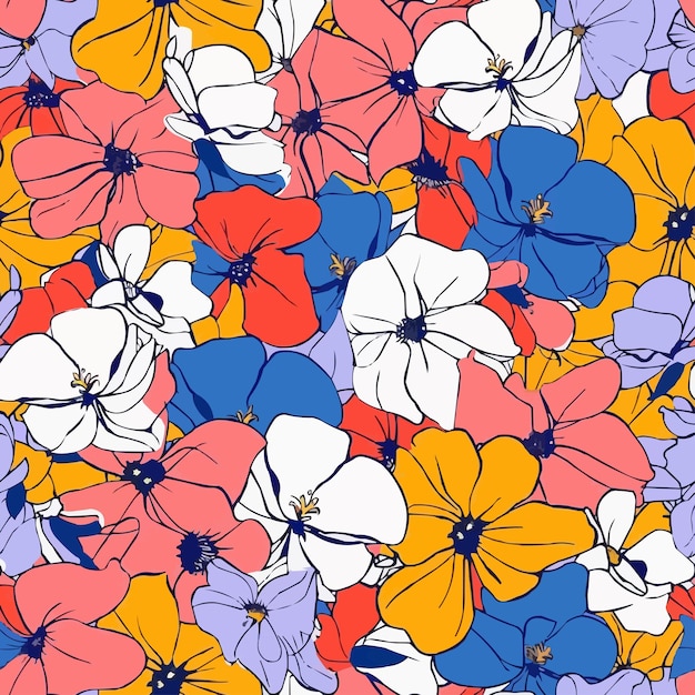 un fondo colorido con un patrón floral papel de pared flor