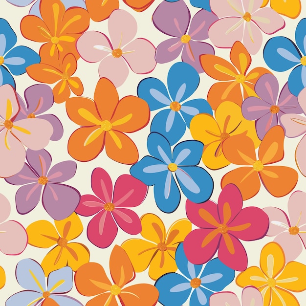 un fondo colorido con un patrón floral papel de pared flor