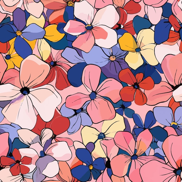 un fondo colorido con un patrón floral papel de pared flor