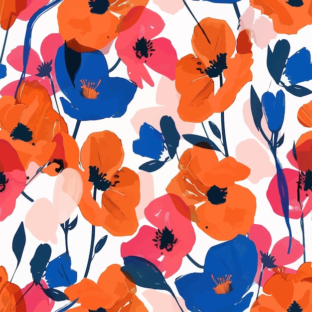 un fondo colorido con un patrón floral papel de pared flor