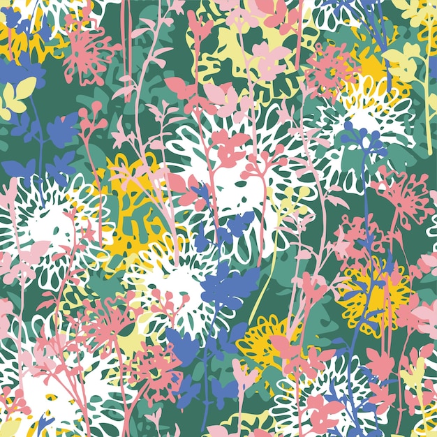 un fondo colorido con un patrón de flores