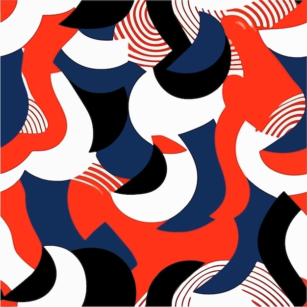 Un fondo colorido con un patrón de formas y colores.