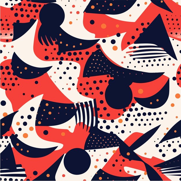Un fondo colorido con un patrón de formas y colores
