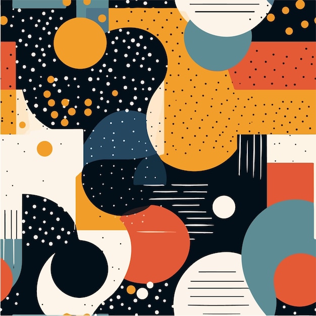 Un fondo colorido con un patrón de formas y colores