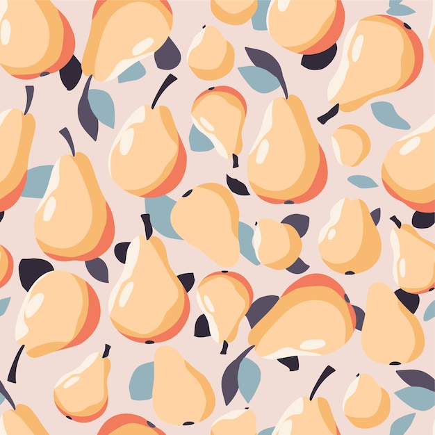 un fondo colorido con una pintura de un melocotón y una fruta de naranja