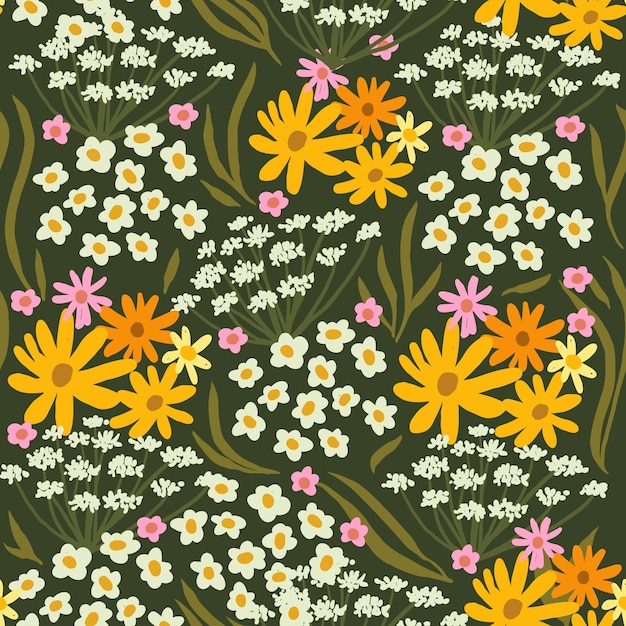 fondo colorido de un prado florido motivos de verano