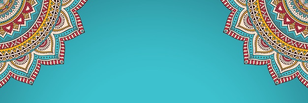 Fondo colorido simple étnico con mandala