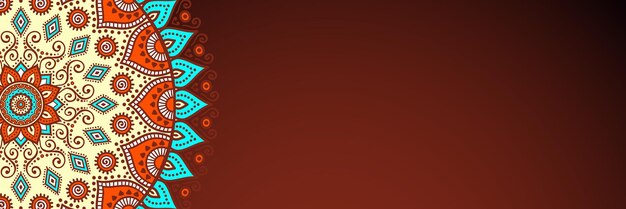 Fondo colorido simple étnico con mandala