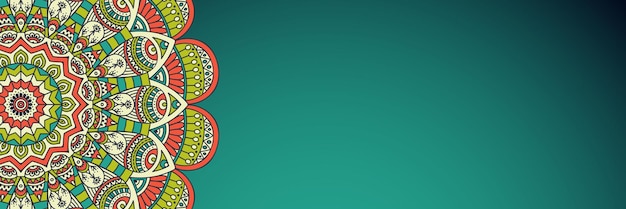Fondo colorido simple étnico con mandala