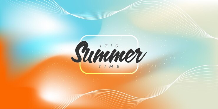 Vector fondo colorido de verano para diseño de pancarta o póster fondo ondulado abstracto it39s summer time