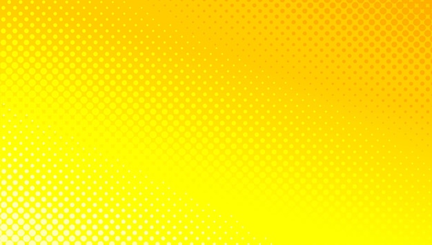 Vector fondo cómico amarillo con semitono de punto