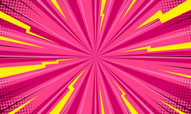 Fondo cómico con destello de trueno