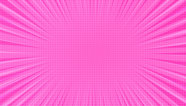 Fondo cómico rosa con elementos de medio tono