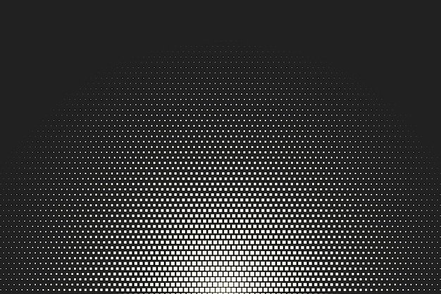 Fondo cómico de semitonos. Plantilla punteada retro vectorial para etiquetas y bocetos. Degradado geométrico blanco y negro para diseños de arte pop. Fondo vintage con patrón aislado para libro de dibujos animados.